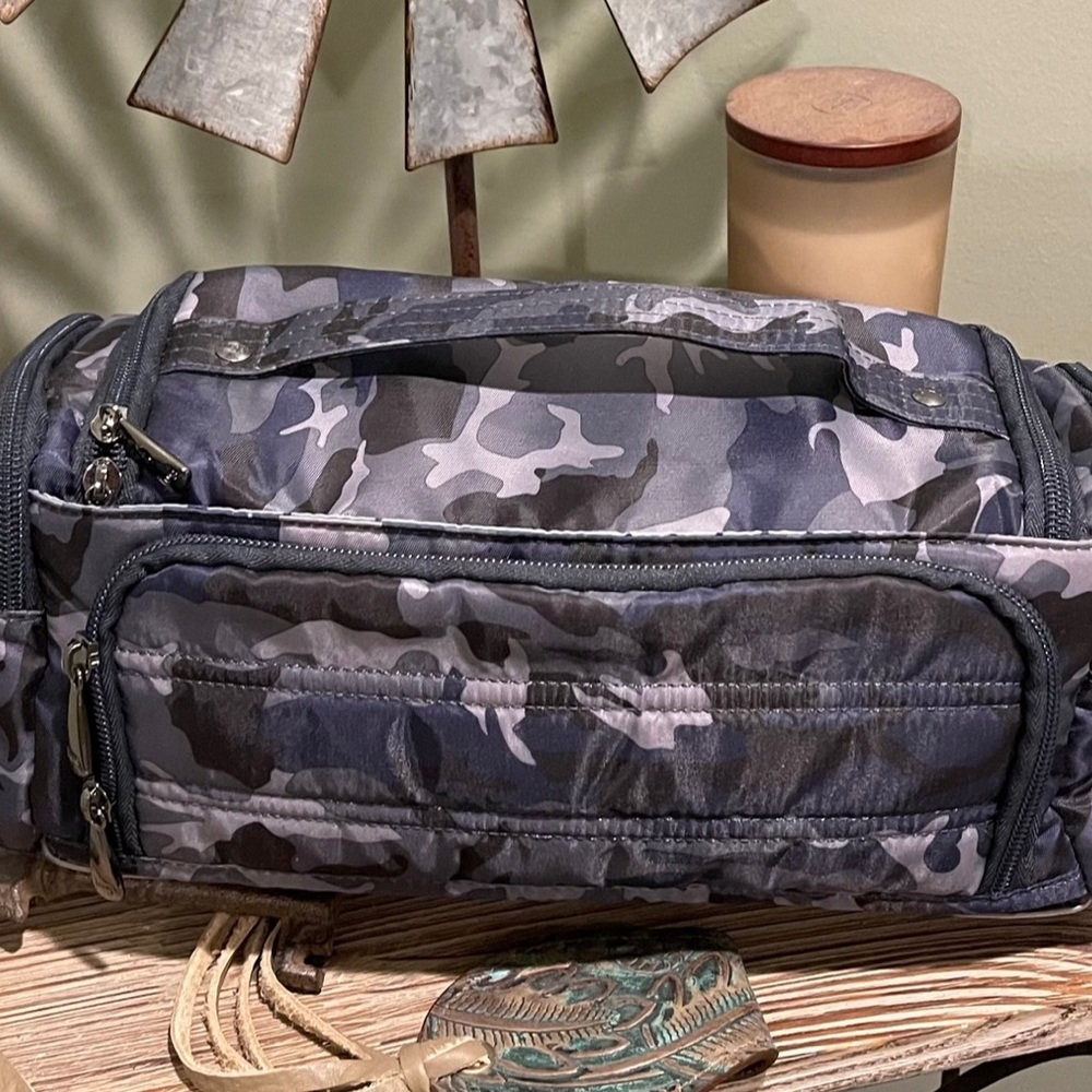 Lug camo blue/gray/black cosmetic bag - trolley